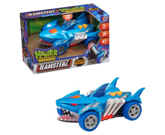 TEAMSTERZ Mighty Machine haizivs automašīna ar gaismas un skaņas efektiem, 12,5 cm