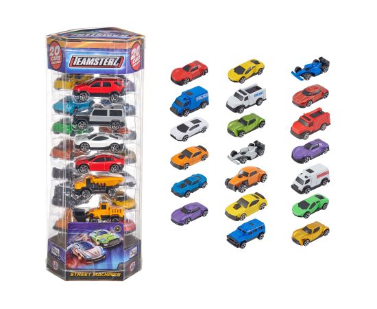 TEAMSTERZ Die-Cast automašīnu modeļu komplekts, 7 cm, 20 gab.