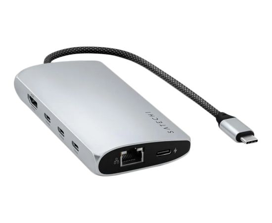 SATECHI USB-C MultiPort Adapter 8K with Ethernet V3 - Silver