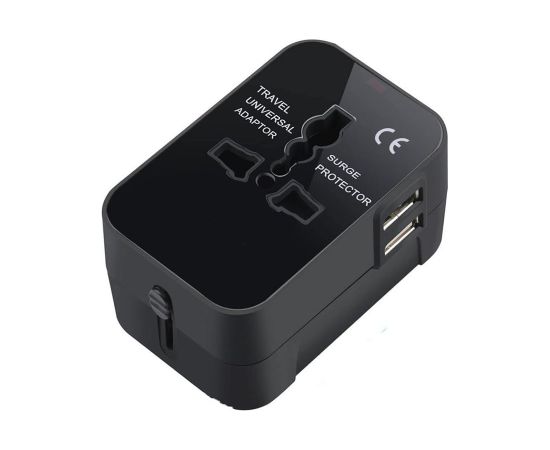 Fusion lādētāja adapteris UK | US | US | AU | CH | EU | USB 2.1A | (220V) melns