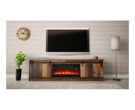 Cama Meble RTV GRANERO + fireplace cabinet 200x56.7x35 old wood