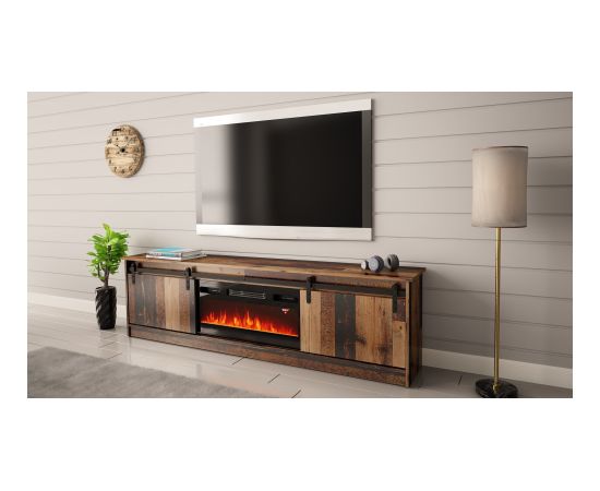 Cama Meble RTV GRANERO + fireplace cabinet 200x56.7x35 old wood