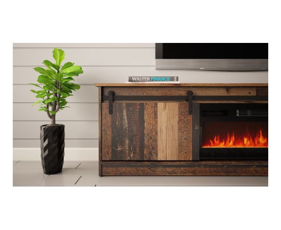 Cama Meble RTV GRANERO + fireplace cabinet 200x56.7x35 old wood