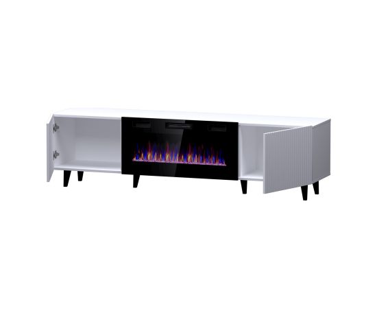 Cama Meble RTV cabinet PAFOS EF with electric fireplace 180x42x49 cm white matt