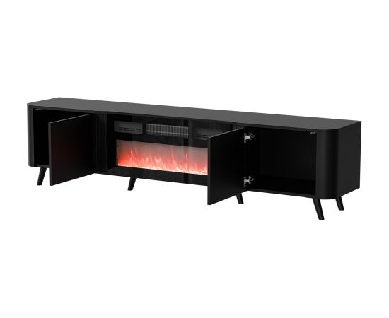 Cama Meble Cama Volare RTV cabinet 200 x 39 x 49 matte black + fireplace