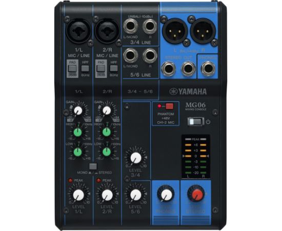 Yamaha MG06 audio mixer 6 channels Black