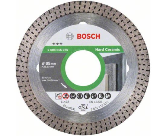 Dimanta griešanas disks Bosch Best for Ceramics 2608615075; 85x22,23 mm