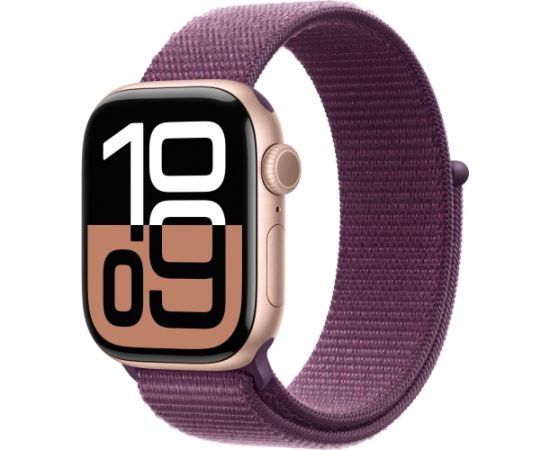 Apple Watch 10 GPS 42mm Sport Loop, rose gold/mature plum (MWWK3ET/A)