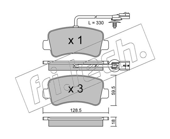 Fri.tech. BREMŽU UZLIKAS FVR4348 916.0