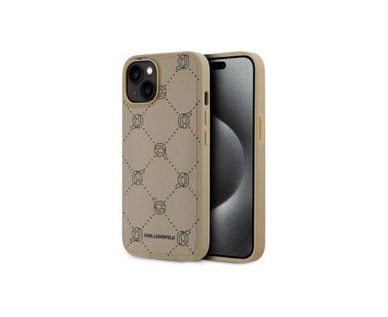 Karl Lagerfeld Apple  Karl Lagerfeld PU Karl Heads Pattern MagSafe Case for iPhone 14 Beige