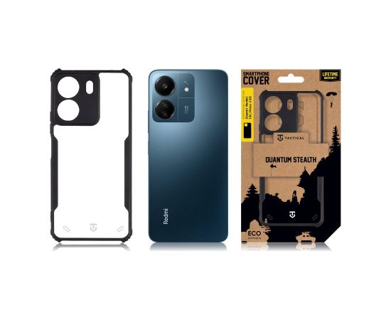 Tactical Quantum Stealth Cover for Xiaomi Redmi 13C|Poco C65 Clear|Black