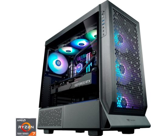 Thermaltake Neired Black, gaming PC (black/transparent, Windows 11 Home 64-bit)