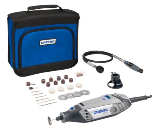 Dremel multifunctional tool 3000-2/25 A&C (gray, 130 watts, 25-piece accessories, soft bag)