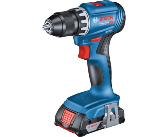 Bosch combination set cordless drill/screwdriver GSR 18V-45 + cordless hammer drill GBH 18V-22 (blue, 2x Li-ion battery 4.0Ah, tool bag)