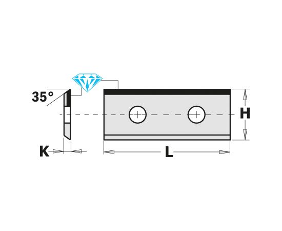 Ēveles asmeņi CMT 790.300.60; 30x12x1,5 mm