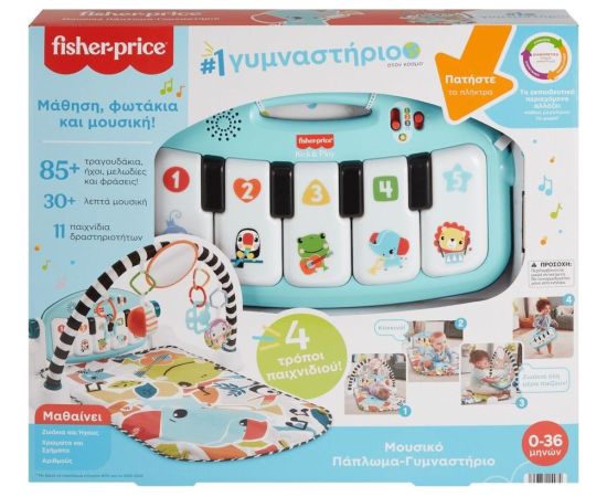 Mattel Fisher-Price®: Εκπαιδευτικό Πάπλωμα Γυμναστήριο - Moυσικό Πιανάκι (HWY55)