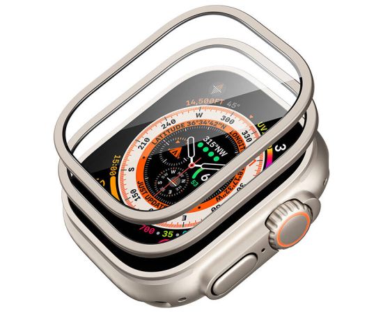 Protection set for Apple Watch Ultra ESR 49mm (case+glass) (titanium)