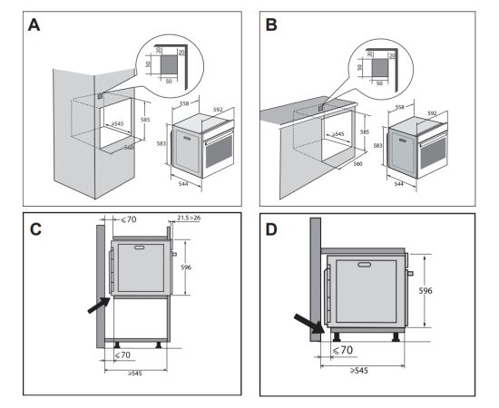 Built-in oven De Dietrich DOP4556W