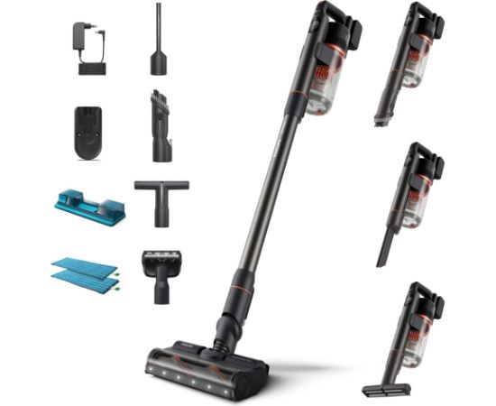 Philips 7000 series XC7055/01 stick vacuum/electric broom Battery Dry&wet Cyclonic Bagless 0.6 L Black, Red