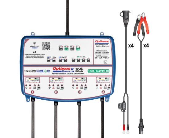 Lādētājs OPTIMATE 2 Duo x4 bank 12V 2A 6Ah-96Ah