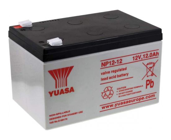 12Ah YUASA akumulators NP12-12 151x98x97mm 12V