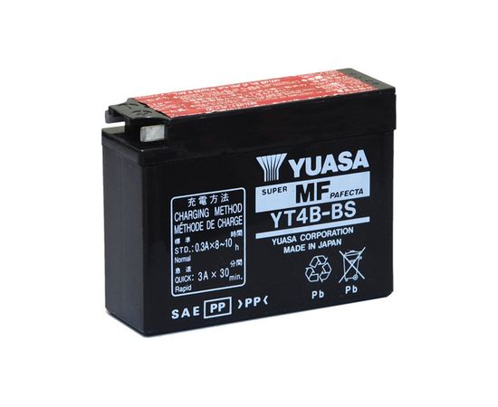 2.4Ah 40A Yuasa AGM(CP) Moto akumulators 114x39x86mm 12V