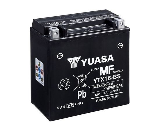 14.7Ah 230A Yuasa AGM(CP) Moto akumulators 150x87x161mm 12V