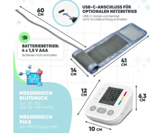 Upper arm blood pressure monitor Proficare PCBMG3121