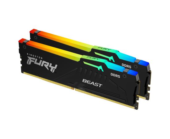 Kingston Technology FURY Beast 32GB 6000MT/s DDR5 CL30 DIMM (Kit of 2) RGB XMP