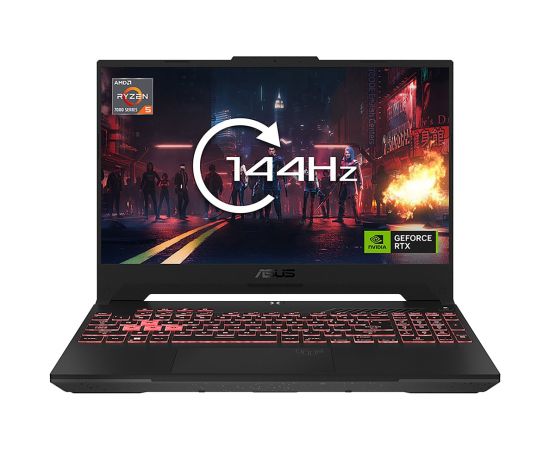 ASUS TUF Gaming A15 FA507NU-LP101W AMD Ryzen™ 5 7535HS Laptop 39.6 cm (15.6") Full HD 16 GB DDR5-SDRAM 512 GB SSD NVIDIA GeForce RTX 4050 Wi-Fi 6 (802.11ax) Windows 11 Home Grey