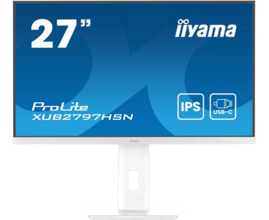 Monitor iiyama iiyama ProLite XUB2797HSN-W2 monitor komputerowy 68,6 cm (27") 1920 x 1080 px Full HD LED Biały