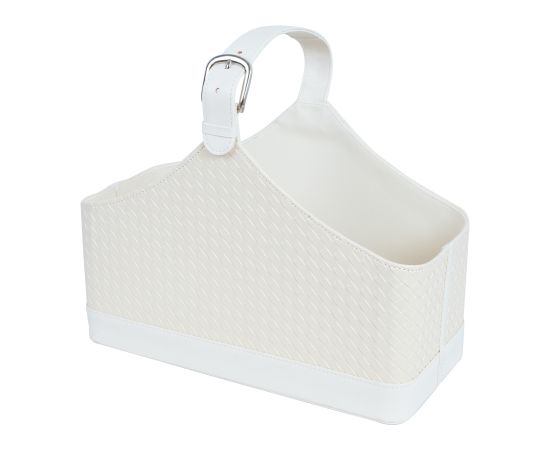 Magazine basket WILMA 37.5x17.5x27cm, white