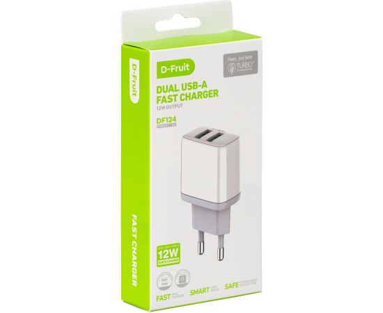 D-Fruit charger 12W 2xUSB-A DF124