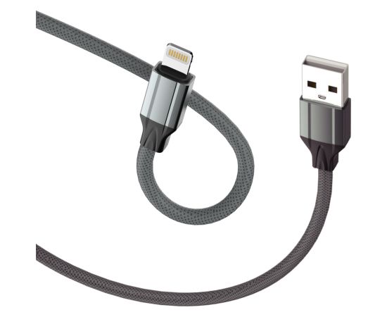 D-Fruit кабель USB-A - Lightning 2 м, серый (DF121)