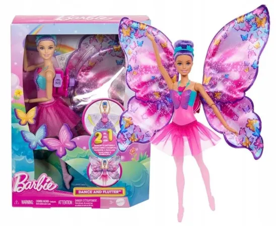 Barbie lelle Mattel Butterfly balerīna 2-in-1 lelle ar izlaižamiem spārniem (HXJ10)