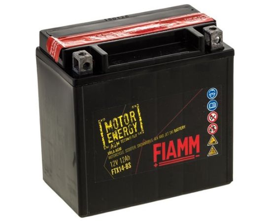 12Ah 190A Fiamm AGM(CP) Moto akumulators 150x87x145mm