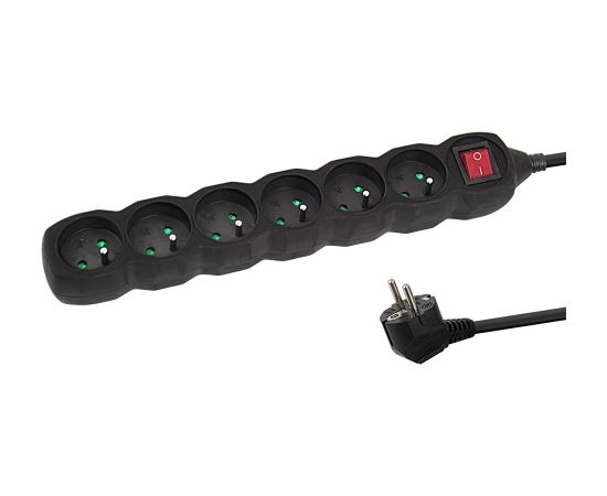 Esperanza ELK217K Power strip 6GN/1,5M Black