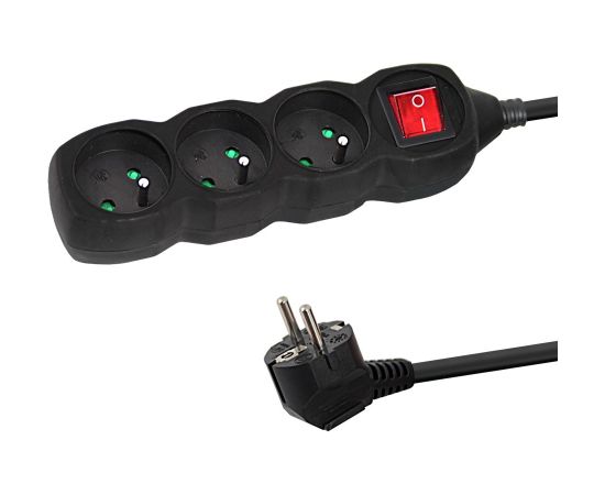 Esperanza ELK211K Power strip 3GN/3M Black