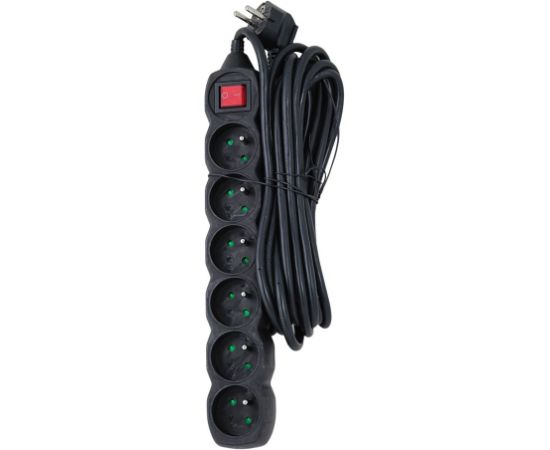 Esperanza ELK219K Power strip 6GN/5M Black