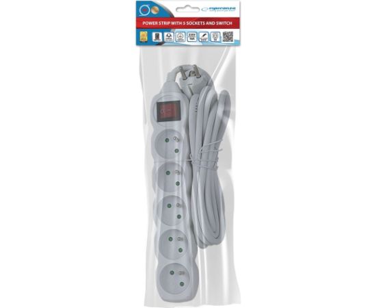 Esperanza ELK215W Power strip 5GN/3M White