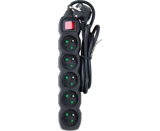 Esperanza ELK214K Power strip 5GN/1,5M Black