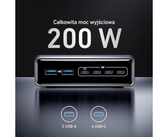 Anker Prime GaN 2x USB-A 4x USB-C PD 200W multi-port charger Black