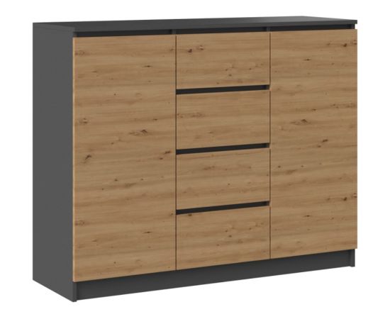 Top E Shop 2D4S chest of drawers 120x40x97 cm, anthracite/artisan