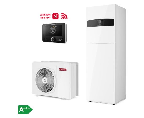 Теплонасос Ariston NIMBUS COMPACT 80 S NET R32, воздух-вода, с интегрированым бойлером, с Wi-Fi, 11.74 kW