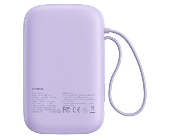 Baseus QPow 2 10000mAh 30W 2xUSB-C powerbank (purple)