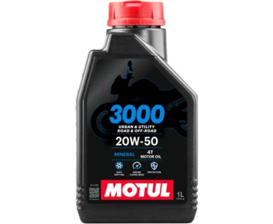 MOTUL 3000 4T 20W50 1L SJ, MA2, minerāleļļa