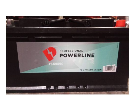 90Ah 810A AGM akumulators POWERLINE 353x175x190-+