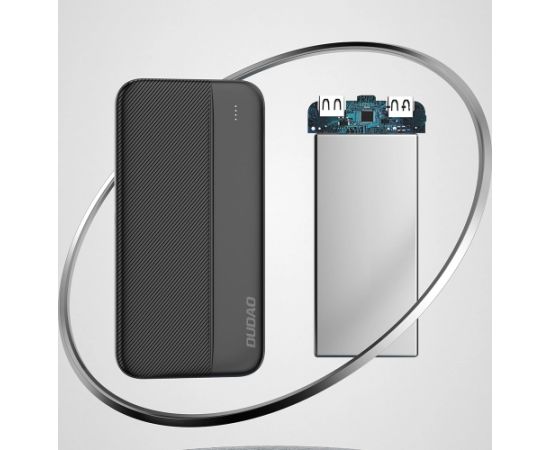 Dudao K4S powerbank 2x USB A tipa 10000mAh 5V | 2A melns