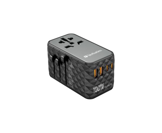 Lādētājs Verbatim Universal Travel Adapter 100W GaN III