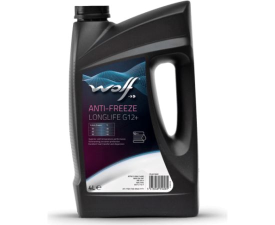 Wolf ANTI-FREEZE LL G12+ 4L Koncentrāts dzesēšanas.šķidrums sarkans -72o